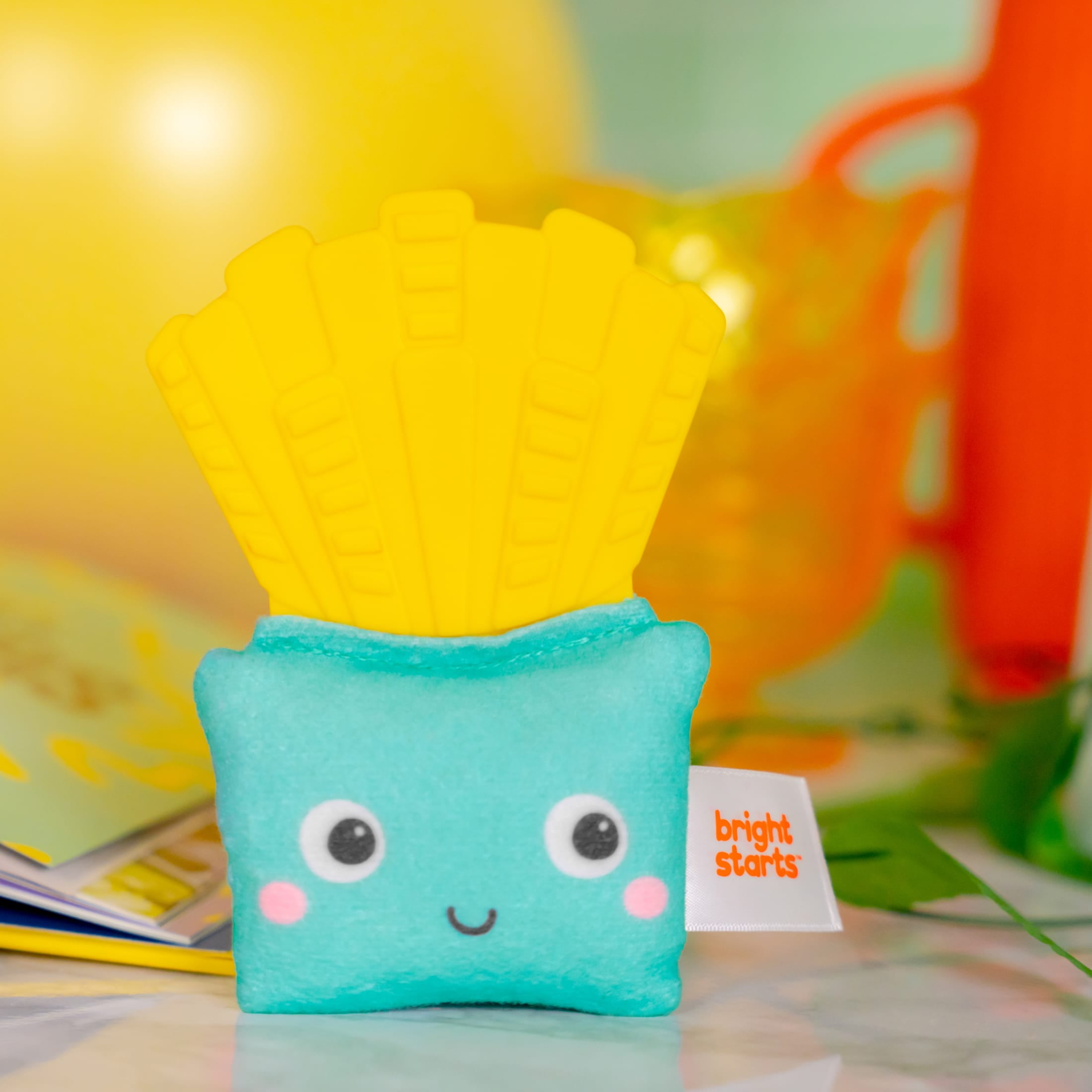 Bright Starts Side of Smiles French Fry Crinkle Teether, Unisex, 3 months+