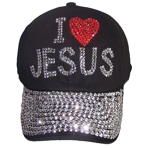 Brand New I Love Jesus Rhinestones Christian Catholic Baseball Caps Hats (CCap326 ZZ) Walmart