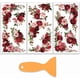 thumbnail image 1 of Juego de 3 calcomanías adhesivas con borde de rosas para muebles y manualidades (6 x 12 pulgadas). Adhesivos de transferencia con temática de rosas., 1 of 9