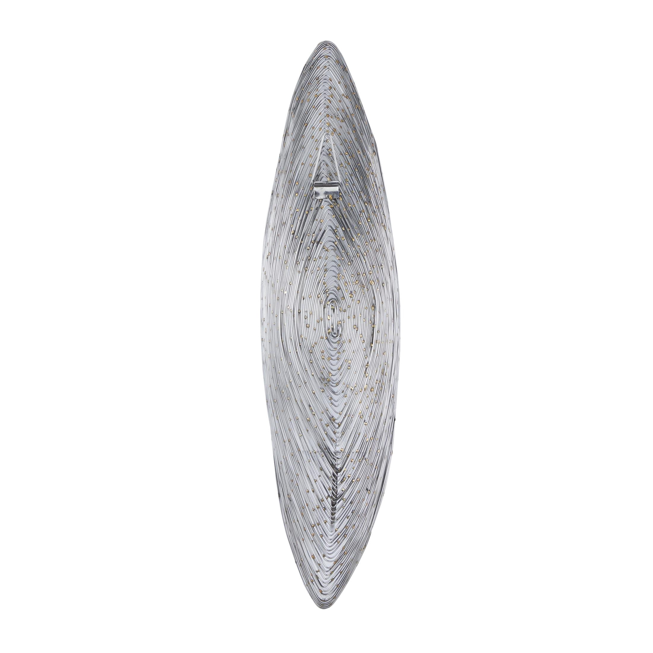 CosmoLiving by Cosmopolitan Silver Stainless Steel Metal Leaf Wall Sconce