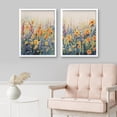 thumbnail image 3 of PixonSign Framed Wall Art Yellow Wildflowers Garden Floral Posters, Set of 2 Nature Pastel Botanical Field Illustrations Wall Decor, Adhesive Canvas Prints for Home Decor - 8"x10" White, 3 of 5