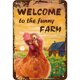 thumbnail image 1 of Placa Metal Vintage Pintura Hierro Rectangular Pollo Arte Pared Del 20x30cm, 1 of 9