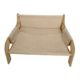 thumbnail image 1 of Cama elevada para gatos, salón para dormir, resistente, decorativa, rascador, reclinable, elevada para gatos Tela de lino, 1 of 8
