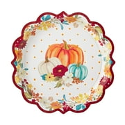 The Pioneer Woman Pumpkin Dot Disposable Dinner Plates, 11.5", 8 Count