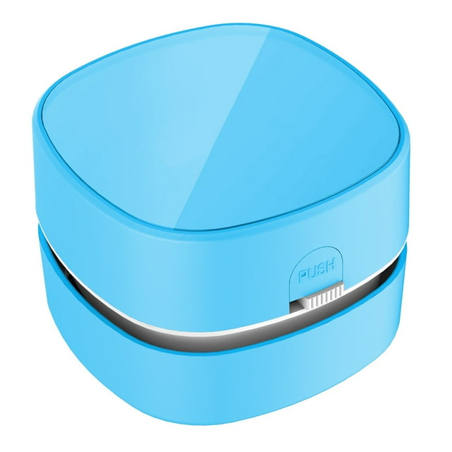 relayinert Nettoyeur de Bureau Portable Mini Intelligent à Faible Poignée Nettoyeurs de Bureau Maison 360orotatable Fournitures pour la Maison Balayeuse Salle de Classe Azur Rechargeable