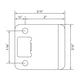 thumbnail image 3 of Strike Plate Stone Harbor Hardware, esquina redonda, cromo satinado, 6 x 5 cm, 3 of 3