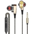 thumbnail image 1 of Auricular In-ear 10mW Auricular Plástico Dual Drive Estéreo Orejas con cable Auriculares con conector de 3,5 mm, Dorado Methold EL000714-03, 1 of 2