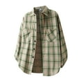 thumbnail image 2 of RUTAYY Men's Shirts Casual Everyday Wear Plaid Print Long Sleeve Button Down Pocket Outerwear Spring Summer Fall Travel Elegant Blouse, 2 of 3