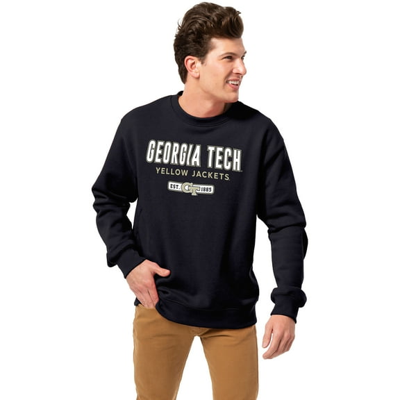 Men's-League Collegiate Wear Navy Georgia Tech Yellow Jackets Essentials 2.0 Pullover Sweatshirt