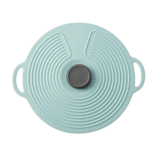Tapa de silicona reutilizable para olla con asa, sello hermético, tapa de silicona gruesa para tazón Azul 20cm