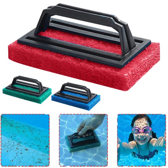Xihbxyly Cepillo de Esponja para Piscina, Diseño de Mango Ergonómico, Alta Absorción de Agua, Reutilizable y Duradero, Ideal para Limpiar Piscinas y Jacuzzis, Uso Versátil En Cocina y Baño, Tamaño 15
