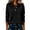 Black, variant on Women's Long Sleeve Collared Golf Top with Button Placket and Relaxed Athletic Fit