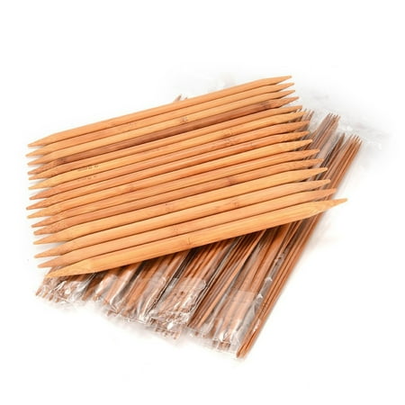 7' Double Pointed Knitting Needles Bamboo Double Pointed Knitting Needles Set 5 sets of 15 Sizes 8