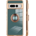 thumbnail image 4 of Compatible with Google Pixel 7 Plus 5G Case Heart Plating Kickstand Mental Ring Luxury Elegant Case Camera Protector TPU Shockproof Back Cover Designed for Google 7 Plus 5G Case -Green, 4 of 10