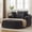 Black, variant on Oversized Chaise Longue Chair Indoor, Modern Upholstered Chenille Deep Seat Sofa Bed with Throw Pillows and Armrests, Sleeper Sofa Couch for Living Room, Bedroom Apartment