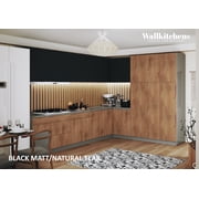 Kitchen Timeless Collection Natural Teak & Black Color Base Size 12Ft Wide