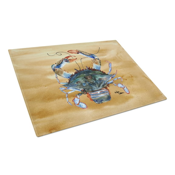 Carolines Treasures 8156LCB 15 x 12 in. Crab Glass Cutting Board - Large