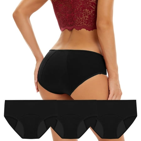 

Fragarn Hipster Panties For Women Cotton Women S Briefs Underwear Cotton Absorbent Waterproof Liquid Traceless Low Waist Triangular Physiological Panties 5PC