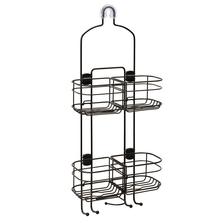 Zenna Home Hanging Shower Caddy, Over the Shower Head Bathroom Storage,  Made for Handheld Shower Hoses, Rust Resistant, No Drilling, Expandable