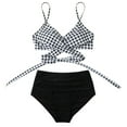 thumbnail image 4 of WREESH Bikini Deux Pièces pour Femmes Maillot de Bain Imprimé Ensemble de Plage, 4 of 6