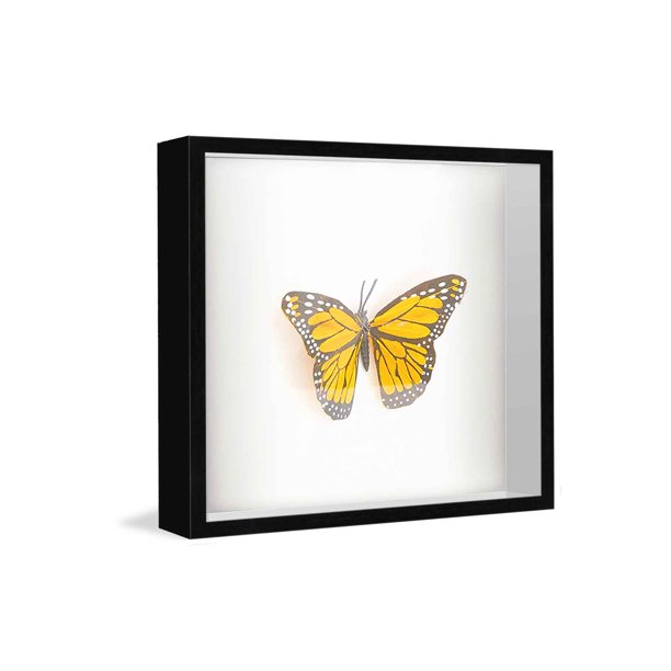 6x6 Shadow Box Frame Grey 0.875 inches Deep Real Wood Contemporary