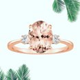 thumbnail image 4 of Biplut Egg Faux Morganite Rhinestone Inlaid Finger Ring Women Fashion Wedding Jewelry, 4 of 6