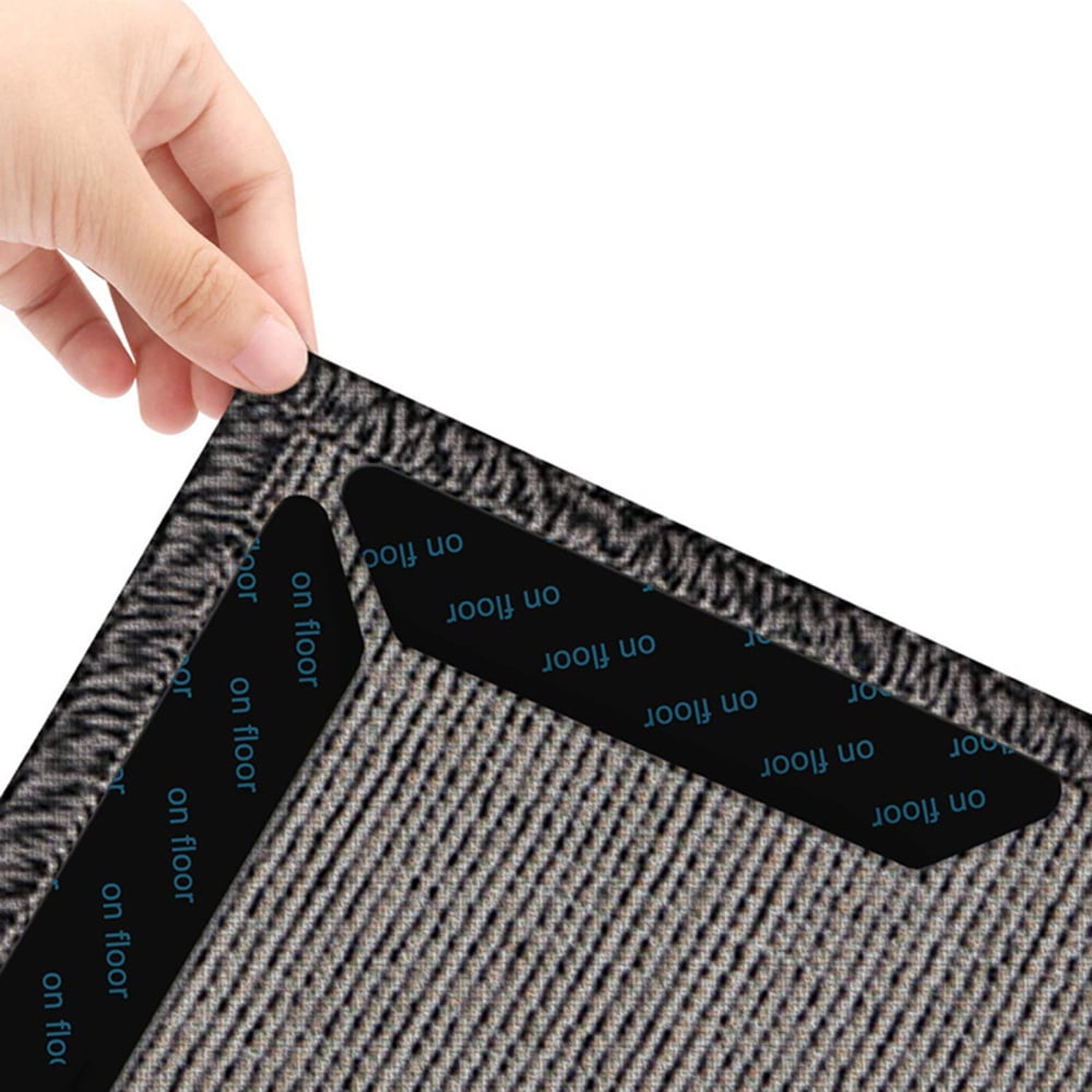 Seamless Rug Gripper Reusable Carpet Stickers For Hardwood Floor Black