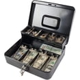 thumbnail image 1 of Caja de seguridad con cerradura YONGSHENG organizador de ahorro de DINERO 11.81 lx 9.45wx 3.54h pulgadas negro XL grande, 1 of 5