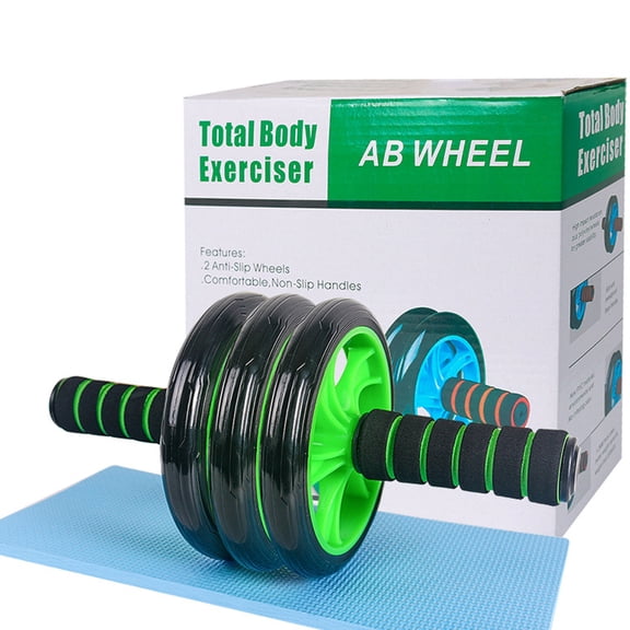 unbranded 3 Wheels Massage Stick Roller Abdominal Workout Machine Ab Roller Wheel Size 2