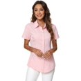 thumbnail image 3 of ORUYROP Chemise Boutonnée Basique Simple à Manches Longues/courtes pour Femmes, Chemisier/robe Officiel pour Dames, 3 of 6
