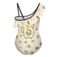 thumbnail image 6 of Pompompurin Girls One Piece Swimsuits Hawaiian Ruffle Swimwear Beach Bathing Suit Outfits, 6 of 7