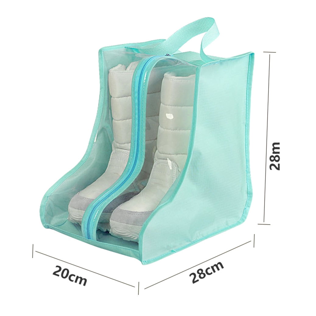 FOMIYES 4Pcs Water Resistant Shoes Storage Bags with Clear View Window Multipurpose Organizer Pouch