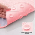 thumbnail image 4 of Bathroom Non Slip Shower Mat | Foot Scrubber & Dead Skin Remover | PVC Massage Bath Rug with Suction Cups | Durable Pink Floor Mat for Bathtub or Shower | 35x53 cm | 1 Piece, 4 of 6