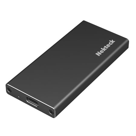 Nekteck Aluminum mSATA to USB 3.1 SSD Enclosure Adapter Case with USB Type C Interface for mSATA Internal Solid State Drive Hard Drive - (Best Msata Ssd 2019)