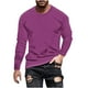 thumbnail image 2 of pstuiky camisas de manga larga para hombre, Camisa de manga larga con cuello redondo, color liso, informal y cómoda para hombre. Tops de hombre m, 2 of 5