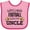 Pink and Fuchsia, variant on Inktastic Watching Football with My Uncle Boys or Girls Baby Bib