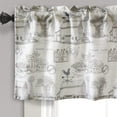thumbnail image 2 of Rustic Farmhouse Linen Kitchen Valances for Windows Living Room Bedroom Bathroom 18’’L x 52’’W Rod Pocket, Light Filtering Vintage Country Cottage Farm Valances Curtain Topper in Beige/Gray, 2 of 6