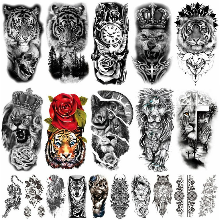 Wolf Flower Tattoo Design | Best Flower Site