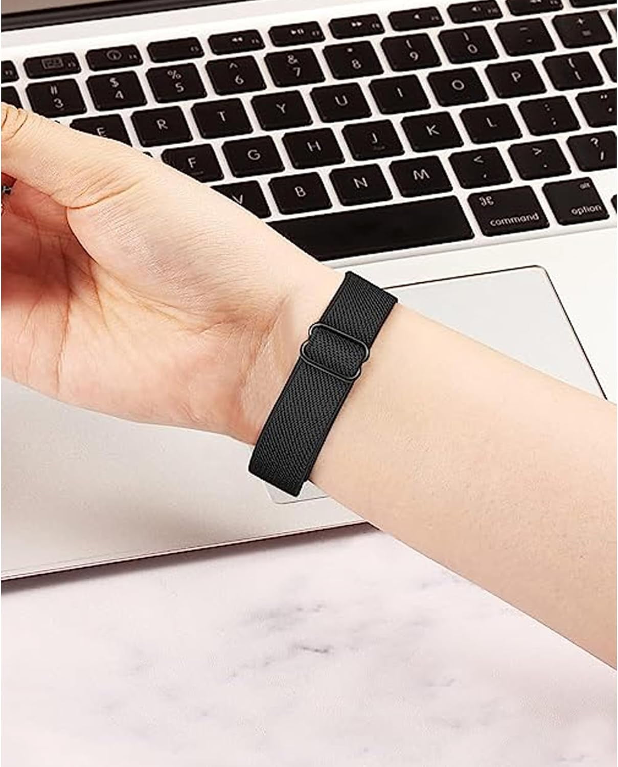 CRKMGS-Compatible with Garmin Forerunner 45/45S Nylon Elastic Band, Solo Loop Women Men,Replacement Watch Strap for SmartWatch Forerunner 45 Sport Adjustable Watchband