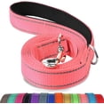 thumbnail image 1 of GHSDFBB Double-Sided Reflective Dog Leash, 6 FT/5 FT/4 FT, Padded Handle Nylon Dogs Leashes for Medium & Large Dogs Walking, Pink, 6FT, 1 of 7