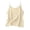 Beige, variant on Women's Retro Thin Linen Inner Top Vest Yellow XXL