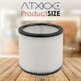 thumbnail image 2 of ATXKXE Vacuum Cleaner Filter for shopvic 90304, 90350, 90333 Wet/Dry Vacuum Cleaners (2 Pack), 2 of 5