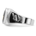 thumbnail image 4 of Real 14kt White Gold Men's Masonic Ring Size: 10; for Adults and Teens; for Women and Men, 4 of 5