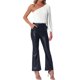 thumbnail image 2 of Bodysuit de un solo hombro INSPIRE CHIC para mujeres, de manga larga, casual y de canalé, 2 of 5