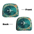 thumbnail image 6 of Kdxio Around The Planet Pattern Print 2 Piece Car Head Rest Covers Set Auto Front/Rear Seats Headrest Cover Universal Fit Most Cars,Sedan, SUV, 6 of 9