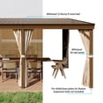 thumbnail image 5 of Mondawe 12x16 ft Wall Mounted Hardtop Gazebo,Lean to Gazebo with Curtain and Netting,Aluminum Sunroom for Garden, Lawn, Backyard Deck, 5 of 9