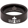 thumbnail image 5 of Cross Tungsten Carbide Ring, 5 of 9