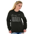 thumbnail image 3 of Show Me the Money Funny Movie Quote Women Crewneck Sweatshirt Brisco Brands M, 3 of 5