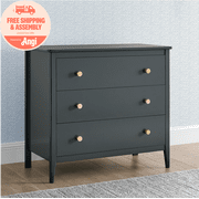 Delta Children Casey 3 Drawer Dresser, Charcoal Grey/Natural