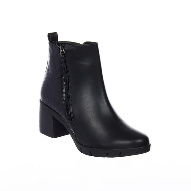 Botín Mujer Juvenil Moda Casual Formal Negro Tipo Piel negro 26 Incógnita 040D1J
